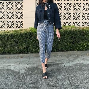 Gingham High Waisted Pants